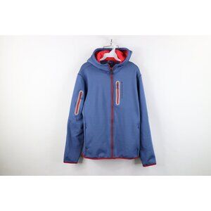 Vineyard Vines Mens M Spell Out Reflective Sailing Tech Fleece Hoodie Jacket